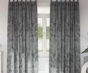 vidaXL Cortine din catifea , 2 bucăți cu ochiuri gri, 225x140 cm.