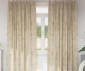 vidaXL Cortine Velvet 2 buc cu eyeleturi crem 260x140 cm