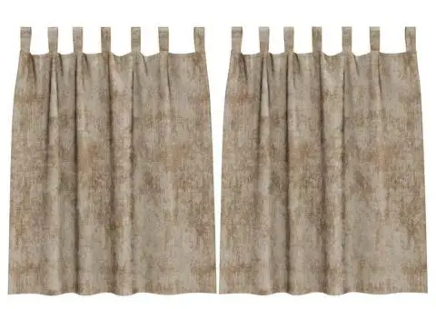 Draperii din Velur , set de 2, cu ochiuri Champagne, 140 x 140 cm - 2/5