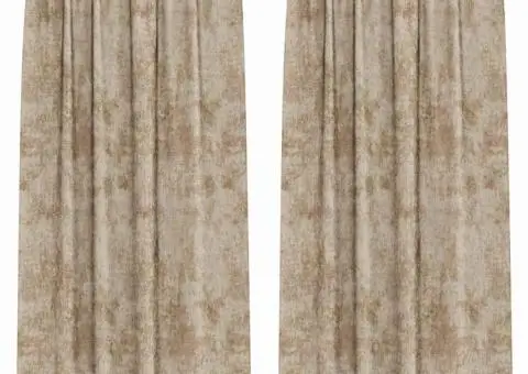 Cortine Velour 2 buc. cu ochiuri Champagne, 225 x 140 cm - 2/5