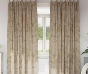 vidaXL Cortine Velvet - 2 piese cu inele, Bej, 245 x 140 cm