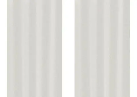 Perdele cu perdele 2 pcs Crem 140 x 260 cm Poliester - 2/5