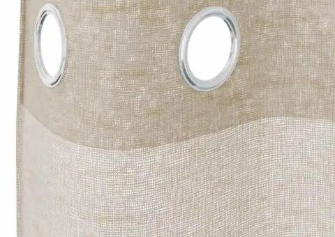 Perdele cu perdele 2 pcs Nisip 140 x 260 cm Poliester - 4/5