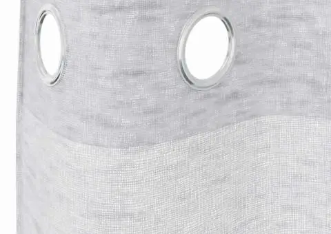 Perdele cu perdele 2 pcs Gri deschis 140 x 260 cm Poliester - 4/5