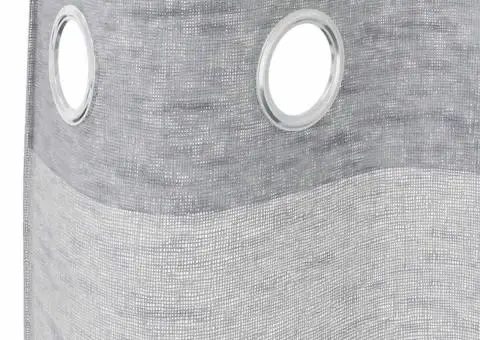 Perdele cu perdele 2 pcs Gri închis 140 x 225 cm Poliester - 4/5