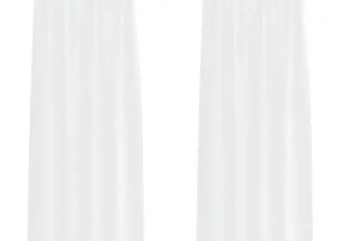 Perdele cu perdele 2 pcs Alb 140 x 260 cm Poliester - 2/5