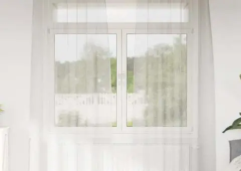 Perdele cu perdele 2 pcs Crem 140 x 225 cm Poliester - 1/5