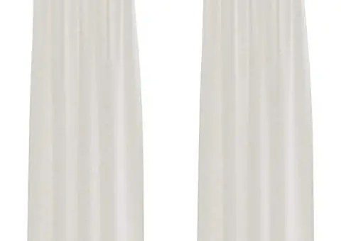 Perdele cu perdele 2 pcs Crem 140 x 260 cm Poliester - 2/5