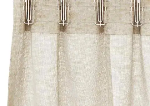 Perdele cu perdele 2 pcs Nisip 140 x 225 cm Poliester - 4/5
