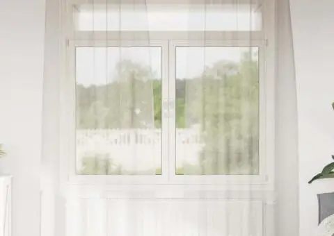 Perdele cu perdele 2 pcs Nisip 140 x 245 cm Poliester - 1/5