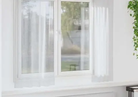 Perdele cu perdele 2 pcs Gri deschis 140 x 175 cm Poliester - 1/5