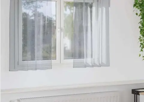 Perdele cu perdele 2 pcs Gri închis 140 x 140 cm Poliester - 1/5