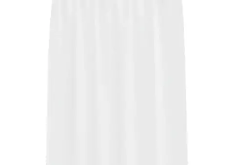 Perdele cu perdele 2 pcs Alb 140 x 175 cm Poliester - 3/5