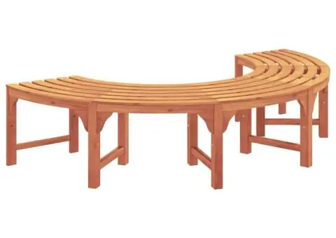 Bancă semirotundă de copac, 200 cm, lemn masiv eucalipt - 2/5