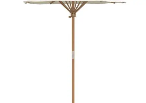 Umbrela de grădină, alb crem, 150x210 cm, bambus - 2/5