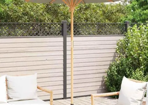 Umbrela de grădină, alb crem, 180x230 cm, bambus - 3/5