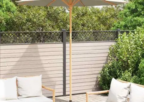 Umbrela de grădină, alb crem, 240x260 cm, bambus - 3/5