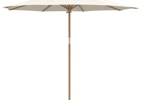 Umbrela de grădină, alb crem, 270x260 cm, bambus - 2/5