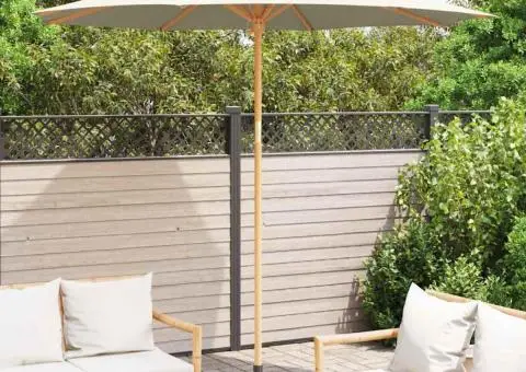 Umbrela de grădină, alb crem, 270x260 cm, bambus - 3/5