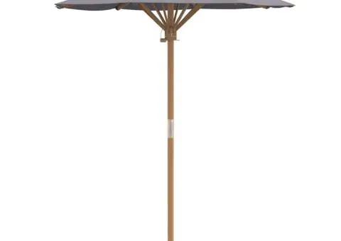 Umbrela de grădină, gri închis, 150x210 cm, bambus - 2/5