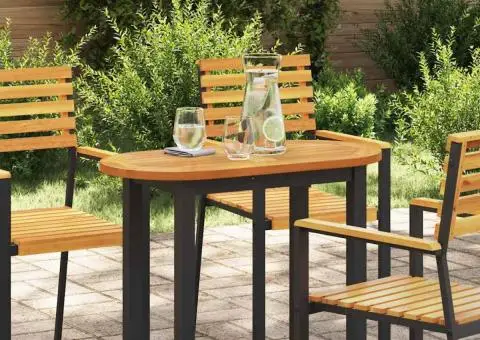 Suprafață Ovală din Lemn Solid de Acacia 80x40x2 cm - 3/5