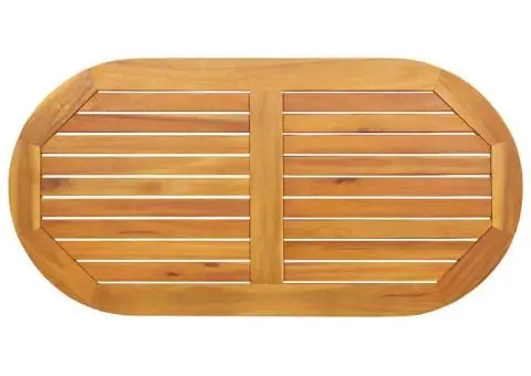 Masă ovală 110x55x2,2 cm din lemn masiv de acacia - 2/5