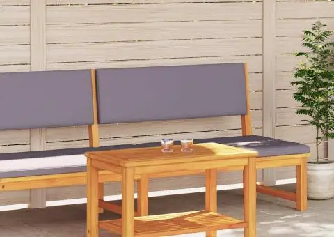 Masă de cafea 70x40x45 cm din lemn masiv de acacia - 3/5