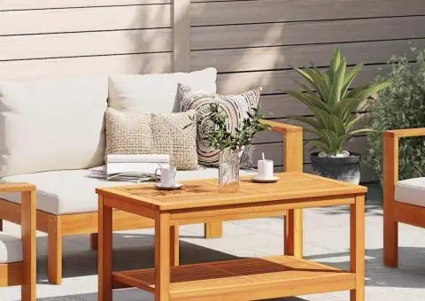 Masă de cafea 90x50x45 cm din lemn masiv de acacia - 1/5