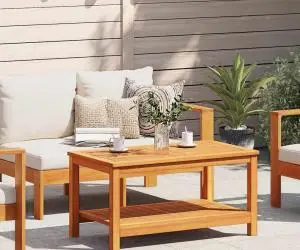 vidaXL Masă de cafea 90x50x45 cm din lemn masiv de acacia