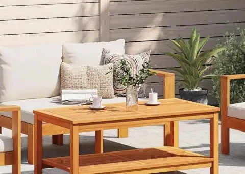 Masă de cafea 110x55x45 cm din lemn masiv de acacia - 1/5