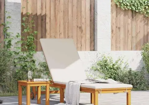 Șezlong din lemn masiv de acacia - 1/5