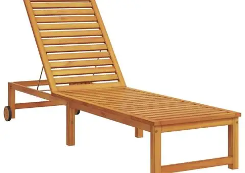 Șezlong din lemn masiv de acacia - 2/5