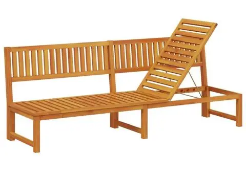 Șezlong 3 în 1 Funcție Lemn Solid de Acacia - 2/5