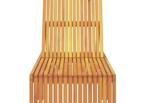 Șezlong 200x55x30 cm din lemn masiv de acacia - 4/5