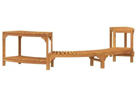 Împrejmuire pentru cadă cu hidromasaj Semicircular 272x120.5x55.5 cm Lemn solid de acacia - 2/5