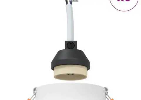 Spoturi încorporate 6 buc Rotund GU10 Alb Ø91 mm - 4/5