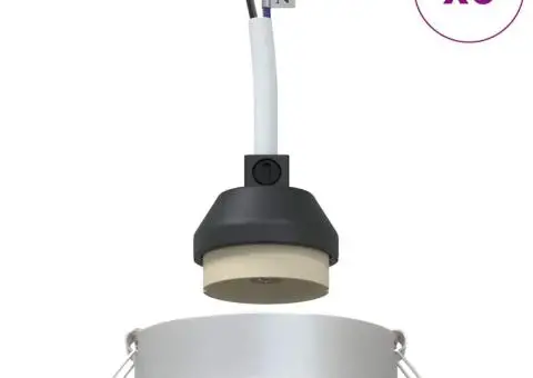 Spotlights încastrate 6 pcs Rotund GU10 Silver Ø91 mm - 4/5