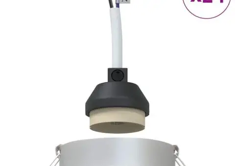 Spoturi încastrate 24 buc Rotund GU10 Argint Ø91 mm - 4/5