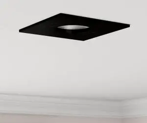 vidaXL Spoturi încastrate 6 buc Pătrat GU10 Negru 91x91 mm