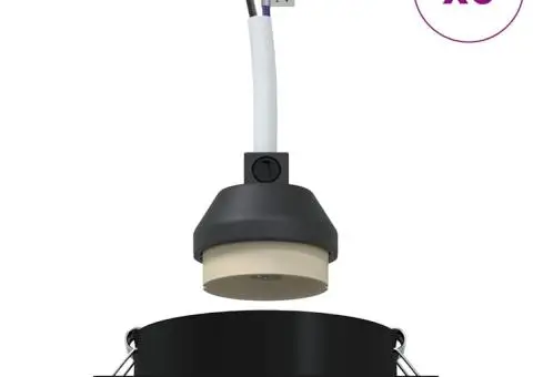 Spoturi încastrate 6 buc Pătrat GU10 Negru 91x91 mm - 4/5