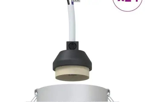 Spoturi încastrate 24 buc Pătrat GU10 Argint 91x91 mm - 4/5