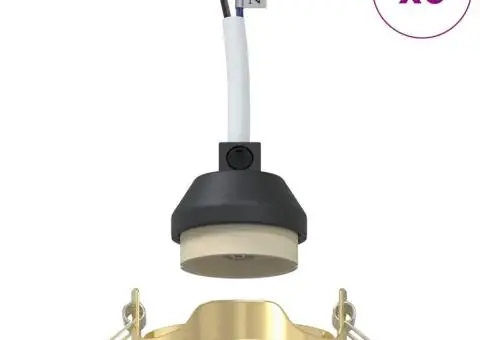 Spoturi încastrate 6 buc Round GU10 Aur Ø90 mm Oțel - 4/5