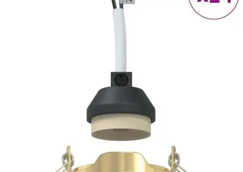 Spoturi Încastrate 24 buc Rotund GU10 Aur Ø90 mm Oțel - 4/5