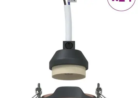 Spoturi încastrate 24 buc Rotunde GU10 Cupru Ø90 mm Oțel - 4/5