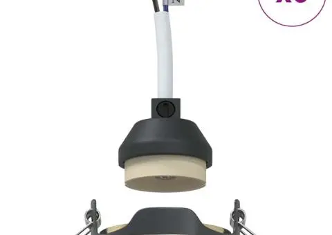 Spoturi încastrate 6 buc Round GU10 Alamă Ø90 mm Oțel - 4/5