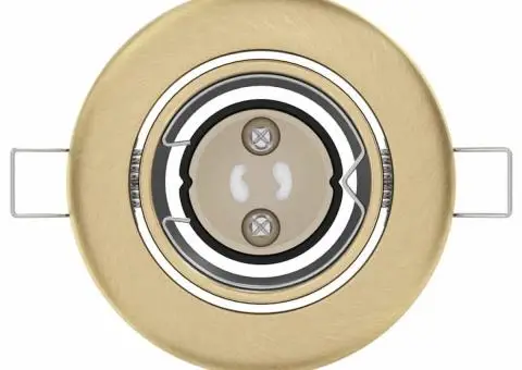 Spoturi încastrate 6 buc Round GU10 Alamă Ø90 mm Oțel - 5/5