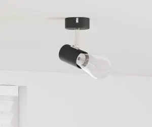 vidaXL Spotlight pentru tavan 1 puncție ajustabilă Negru E27