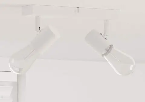 Spotlight de Plafon Reglabil pe Două Direcții Alb E27 - 1/5