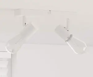 vidaXL Spotlight de Plafon Reglabil pe Două Direcții Alb E27
