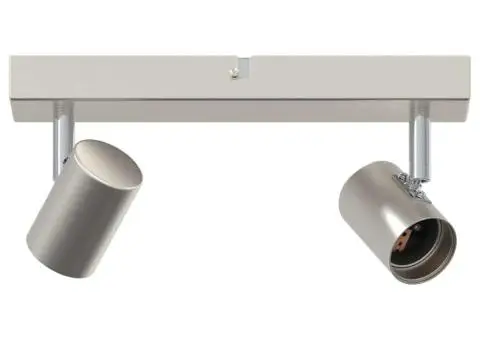 Spot de Plafon 2 Direcții Reglabile Nichel Periat E27 - 2/5